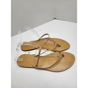 J Crew Womens Capri Braided Leather Sandals Tan Size 12 NWT Comfort Lightweight